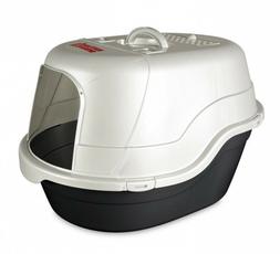 Nature's Miracle Oval Hooded Flip Top Litter Box, White