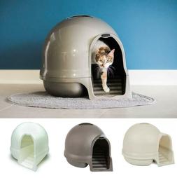 Cat Litter Dome with Clean-Paw Steps & Odor Eliminating Filt