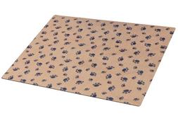 Mat With Paw Imprint Design, 20-inch By 28-inch, Tan