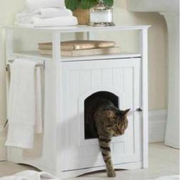 Cover Cabinet Pet House Night Stand Table Furniture White