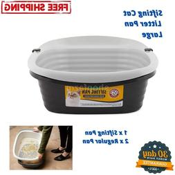 Pan Self Clean Slotted Kitty Tray Extra Hooded