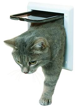 Trixie Pet Products 2-Way Locking Cat Door, White