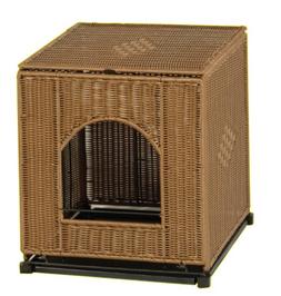 Wicker Cat Litter Pan Cover Jumbo Dark Brown